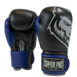 Super Pro Combat Gear Bokshandschoenen Kids Wolf - Zwart/Blauw