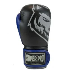 Super Pro Combat Gear Bokshandschoenen Kids Wolf - Zwart/Blauw