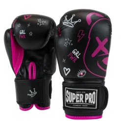 Super Pro Combat Gear Bokshandschoenen Kids Bear - Zwart/Roze
