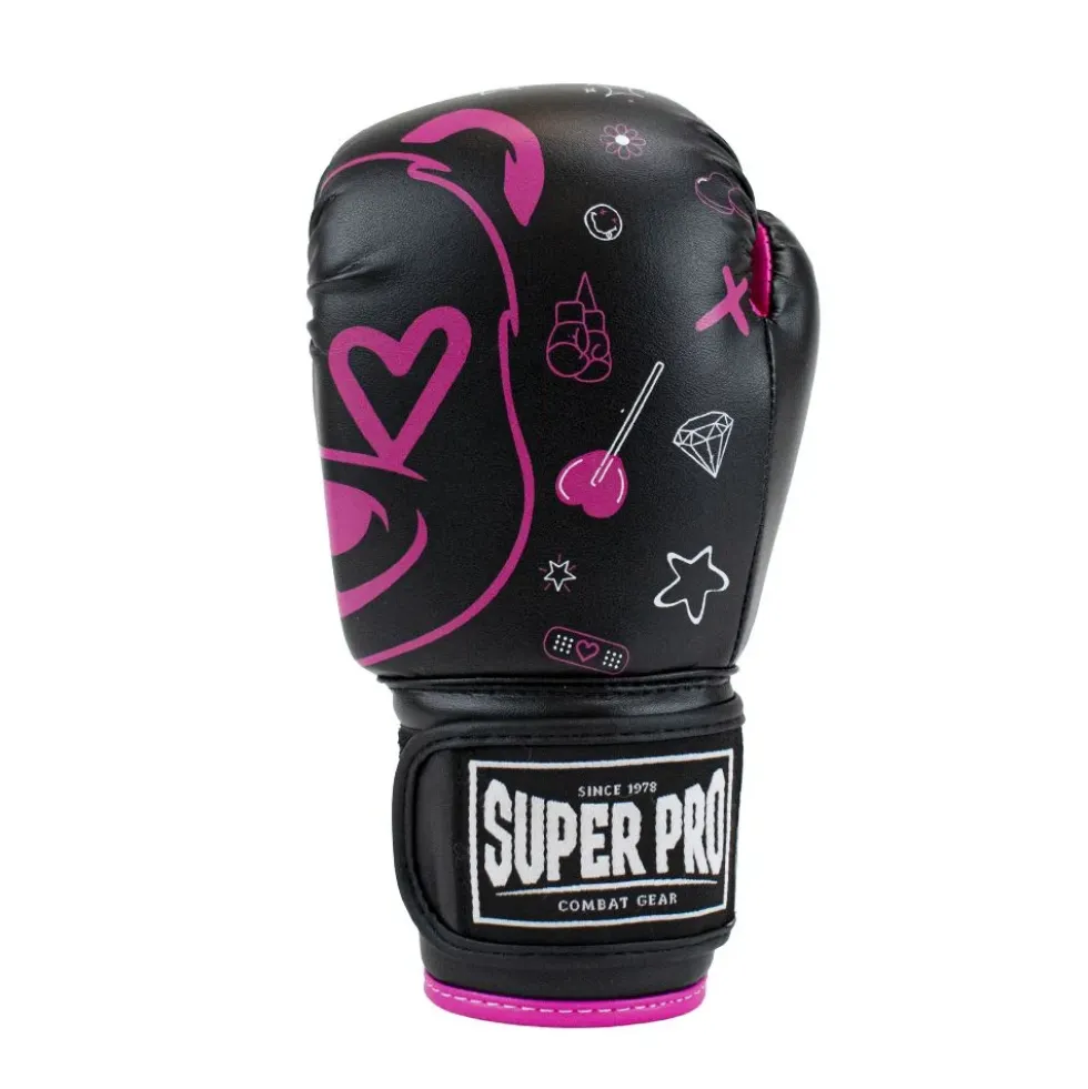 Super Pro Combat Gear Bokshandschoenen Kids Bear - Zwart/Roze