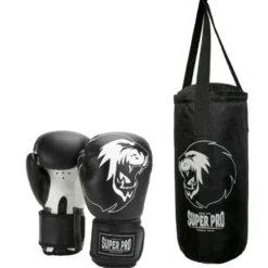 Super Pro Combat Gear Junior Bokszak Set - Zwart / Wit