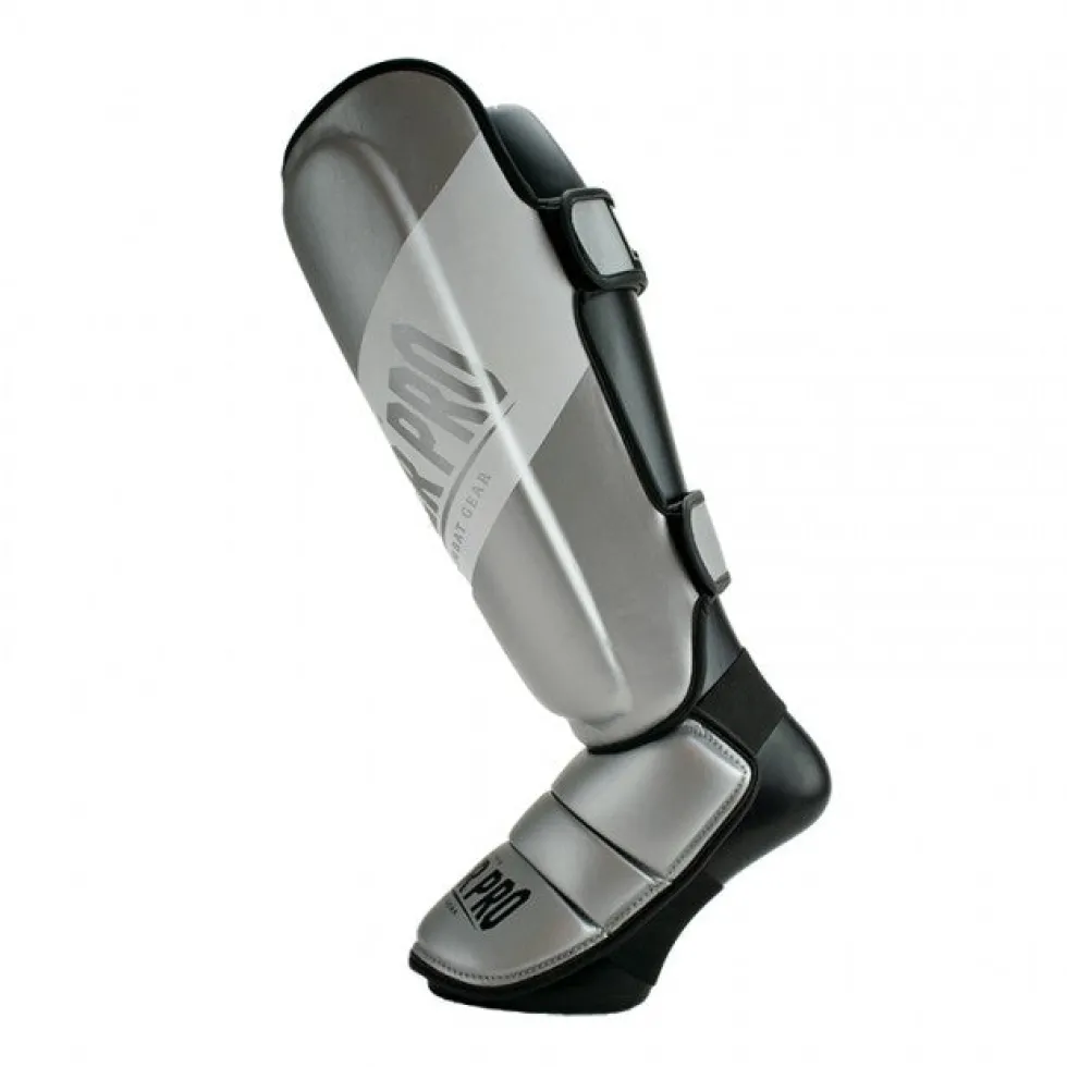 Super Pro Combat Gear Rebel Scheenbeschermers - Grijs/Wit