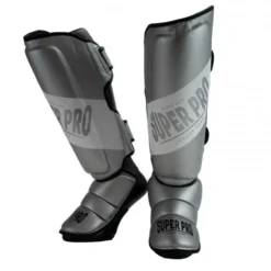 Super Pro Combat Gear Rebel Scheenbeschermers - Grijs/Wit