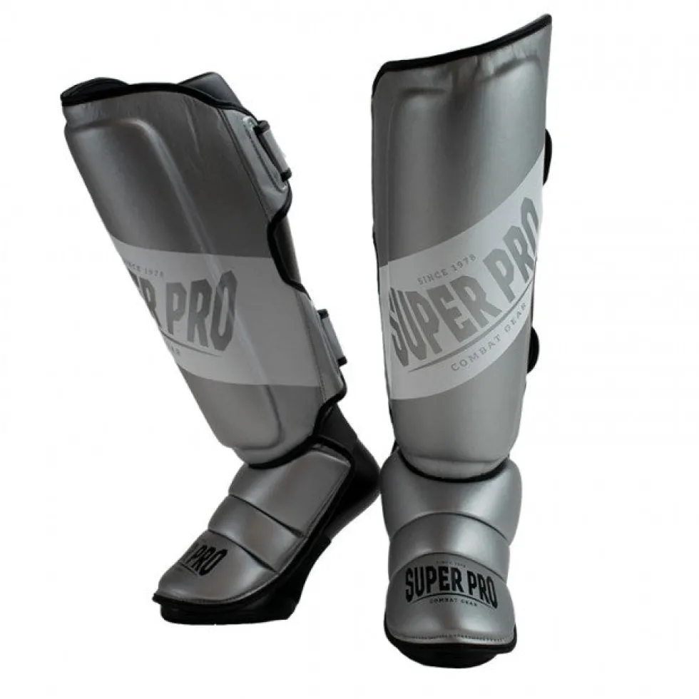 Super Pro Combat Gear Rebel Scheenbeschermers - Grijs/Wit