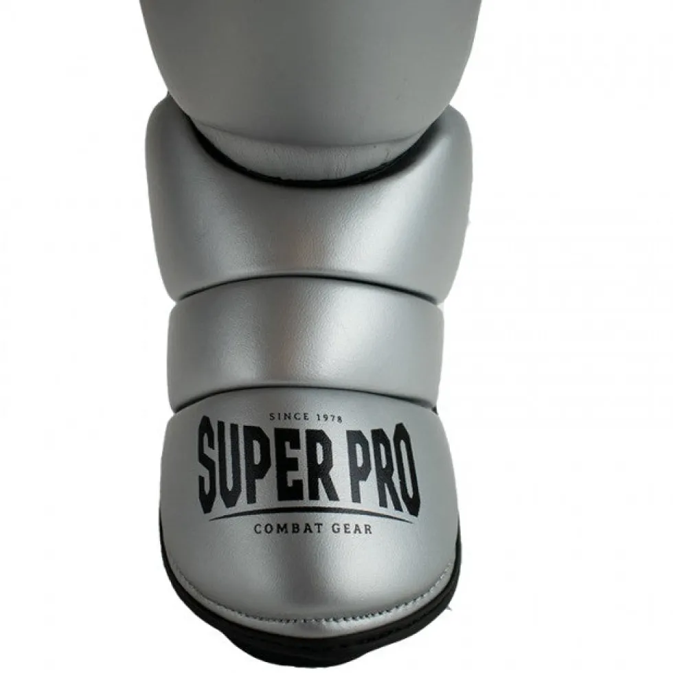Super Pro Combat Gear Rebel Scheenbeschermers - Grijs/Wit