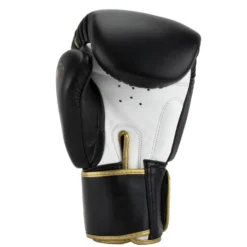Super Pro Combat Gear Warrior SE Lederen (Kick)Bokshandschoenen - Zwart/Goud/Wit