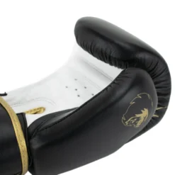Super Pro Combat Gear Warrior SE Lederen (Kick)Bokshandschoenen - Zwart/Goud/Wit