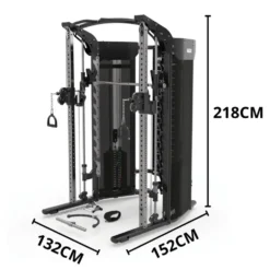 Toorx Professional ASX-7000 3-in-1 Dual Pulley Smith Machine & Rack