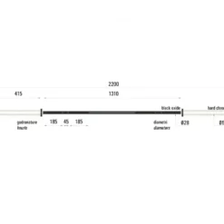 Toorx Professional BO-450 Cross Challenge Halterstang - 220 cm