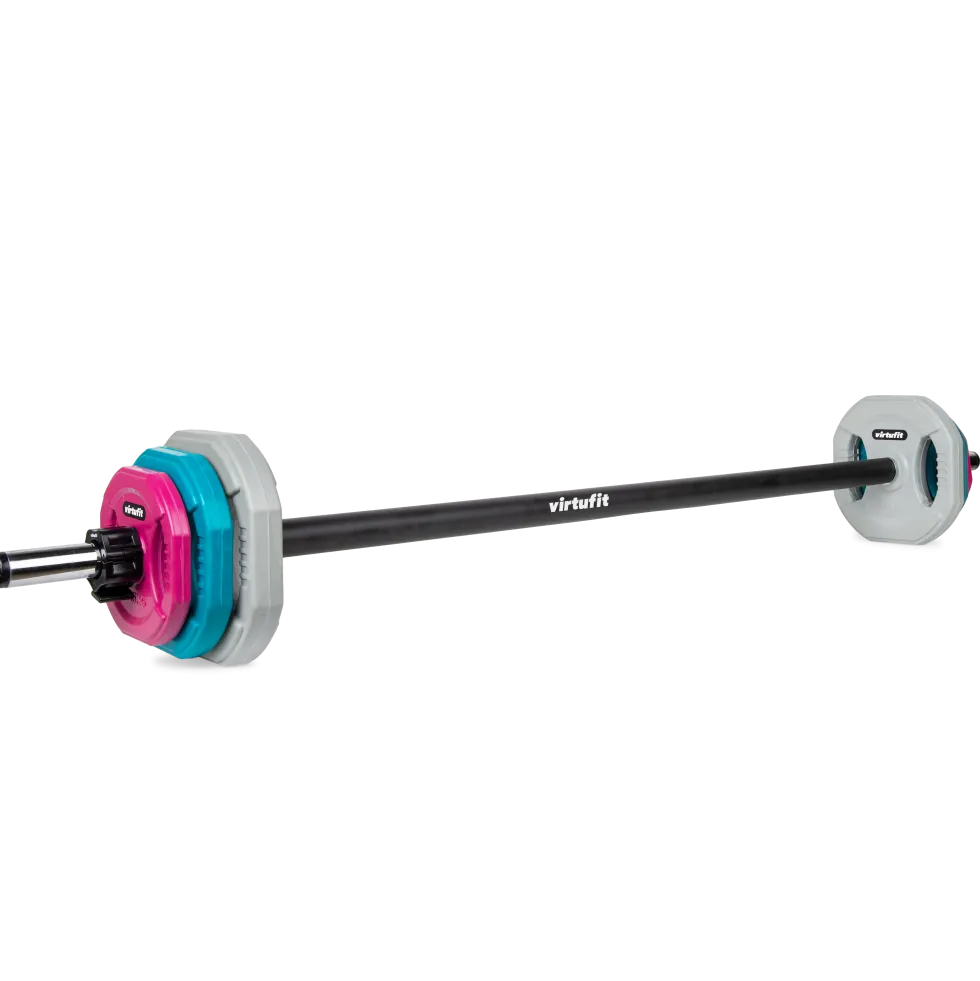 VirtuFit Aerobic Pump Set Pro Rubber - 20 kg - Gekleurd