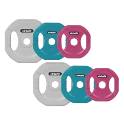 VirtuFit Aerobic Pump Set Pro Rubber - 20 kg - Gekleurd