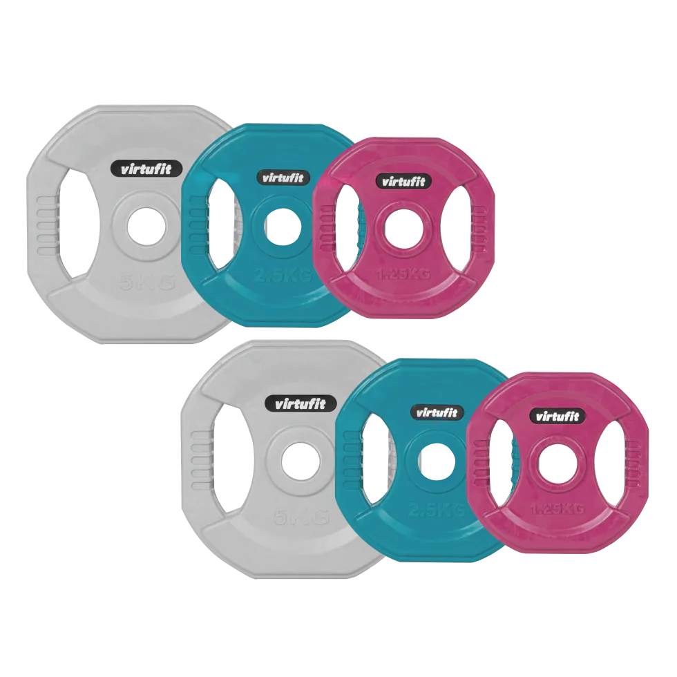 VirtuFit Aerobic Pump Set Pro Rubber - 20 kg - Gekleurd