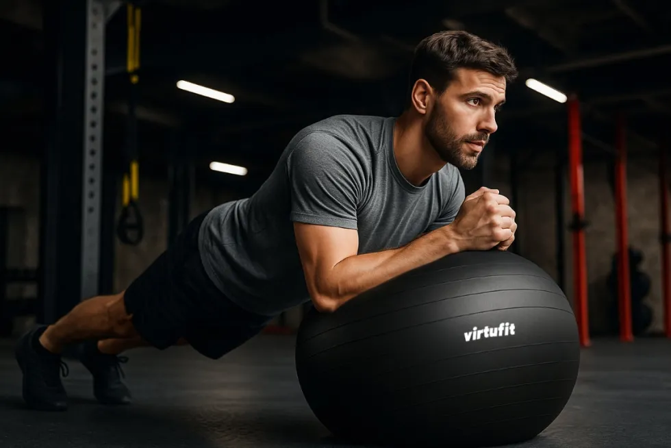 VirtuFit Anti-Burst Fitnessbal Pro - Gymbal - Swiss Ball - met Pomp - Zwart - 85 cm
