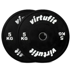 VirtuFit Bumper Plate - Olympische Halterschijf van Rubber - 50 mm - set 2 x 5 kg