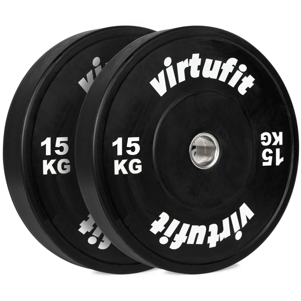 VirtuFit Bumper Plate - Olympische Halterschijf van Rubber - 50 mm - set 2 x 15 kg