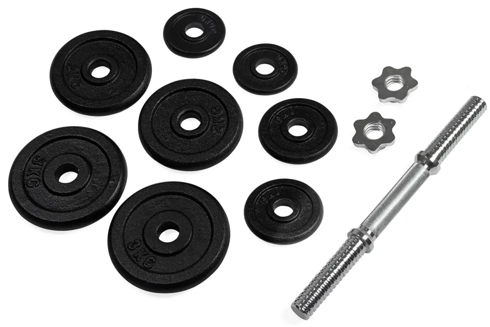 VirtuFit Dumbbellset Pro - Verstelbare Halterset - Gietijzer - 2 x 15 kg