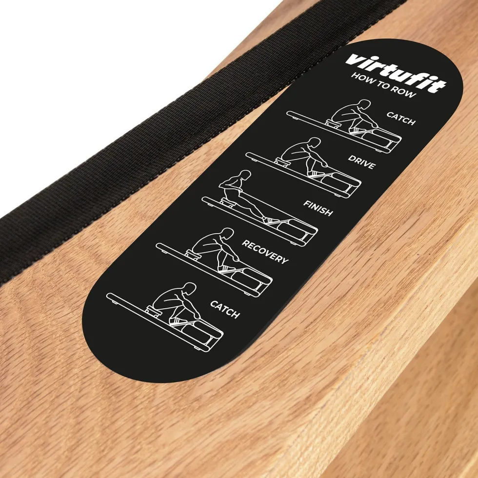 VirtuFit Elite Water Resistance Houten Roeitrainer - Hout/Oak