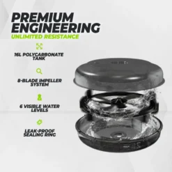 VirtuFit Elite Water Resistance Roeitrainer - Black Edition