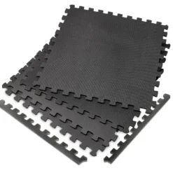 VirtuFit Fitness Puzzelmat – 4-delige Vloermat – 120×120 cm – Zwart