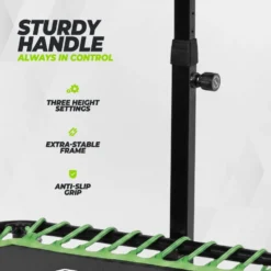 VirtuFit Fitness Trampoline Pro met Handvat - Zwart - 127 cm