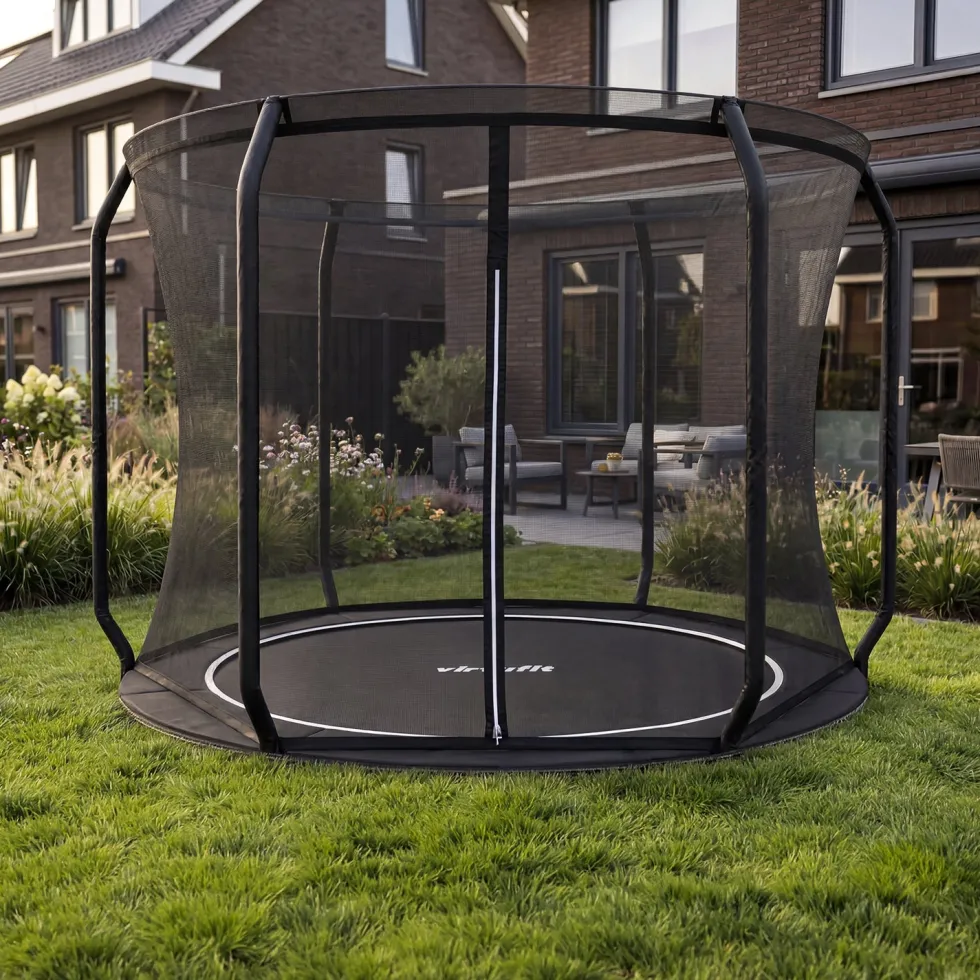 VirtuFit Flatground Trampoline 251 cm Inclusief Veiligheidsnet