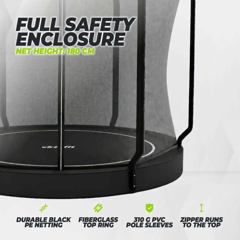 VirtuFit Flatground Trampoline 251 cm Inclusief Veiligheidsnet