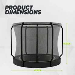 VirtuFit Flatground Trampoline 251 cm Inclusief Veiligheidsnet