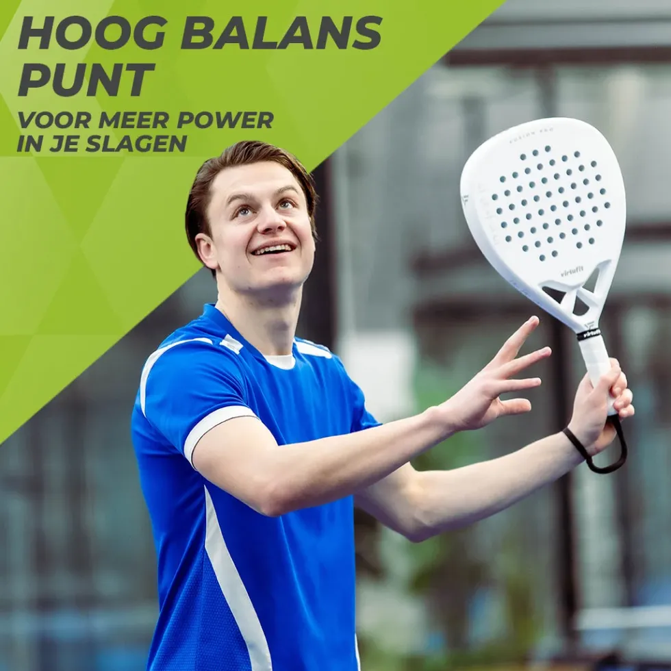 VirtuFit Fusion Pro Padel Racket - Zwart - Grijs
