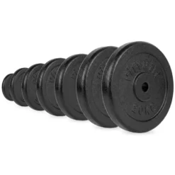 VirtuFit Gietijzeren Halterschijf - Halter gewicht - 30 mm - 20 kg - Zwart