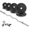 VirtuFit Gietijzeren Halterset - EZ Curlstang - Veerclip - 30 mm - 43 kg