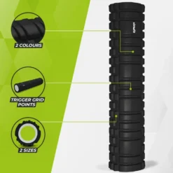 VirtuFit Grid Foam Roller - Massage roller - 62 cm - Zwart
