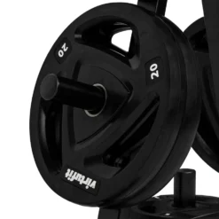 VirtuFit Halterschijf Opbergrek + Rubberen Halterschijf - 150 kg