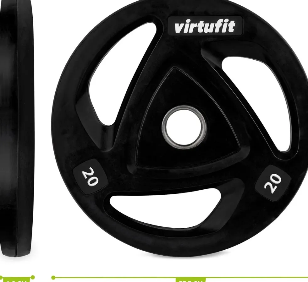 VirtuFit Halterschijf Opbergrek + Rubberen Halterschijf - 150 kg