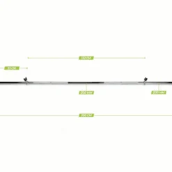 VirtuFit Halterstang - 200 cm - Veerclipsluiting - 30 mm