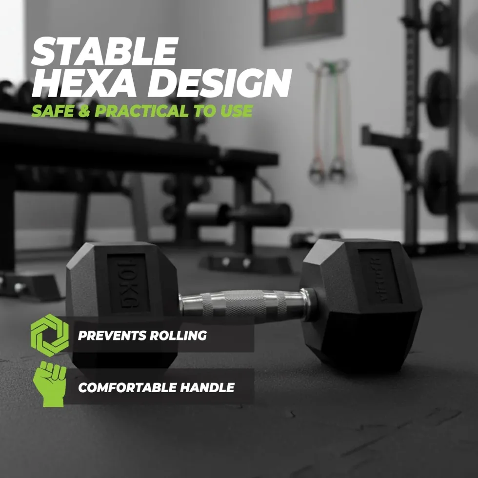 VirtuFit Hexa Dumbbell Pro - 37,5 kg - Per Stuk