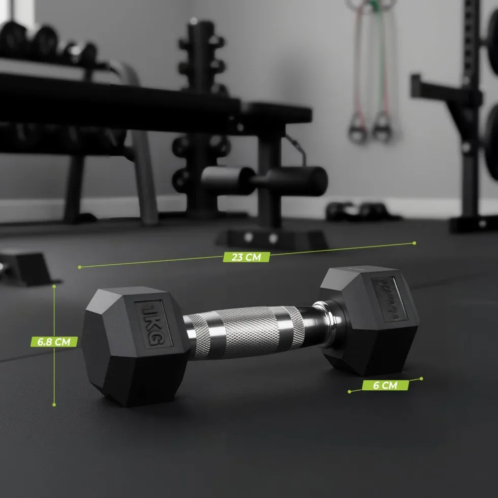 VirtuFit Hexa Dumbbell Pro Set - 2 x 1 kg