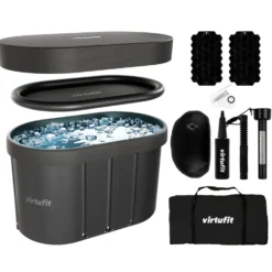 VirtuFit IJsbad Ovaal - Antraciet - 500 Liter - Inclusief accessoires