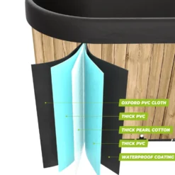 VirtuFit IJsbad Ovaal - Wood Look - 500 Liter - Inclusief accessoires