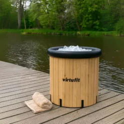 VirtuFit IJsbad XXL - 375 Liter - Wood Look - Inclusief accessoires