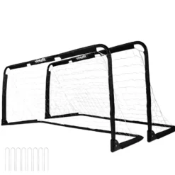 VirtuFit Inklapbaar Voetbaldoel - Voetbalgoal - 90 x 60 cm (set van 2) - Zwart