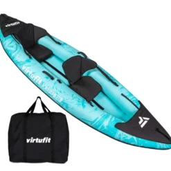 VirtuFit Kayak 335 - Turquoise - Met Kajak zitjes en draagtas