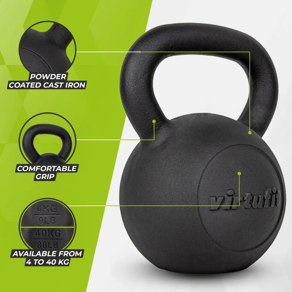 VirtuFit Kettlebell Pro - Kettle Bell - Gietijzer - 32 kg