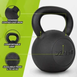 VirtuFit Kettlebell Pro - Kettle Bell - Gietijzer - 40 kg