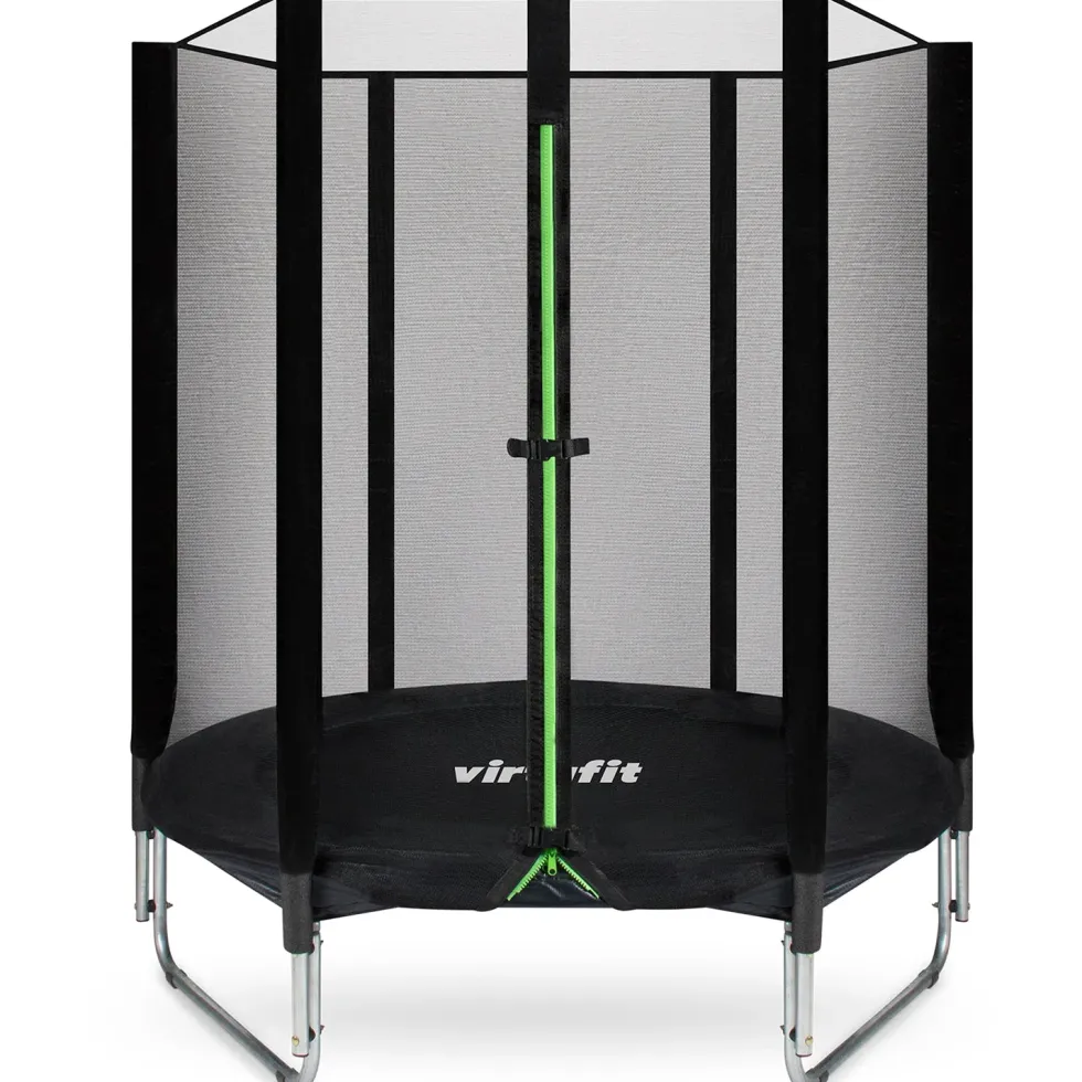 VirtuFit Kindertrampoline met Veiligheidsnet - Zwart - 140 cm