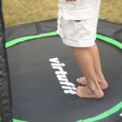 VirtuFit Kindertrampoline met Veiligheidsnet - Zwart - 140 cm