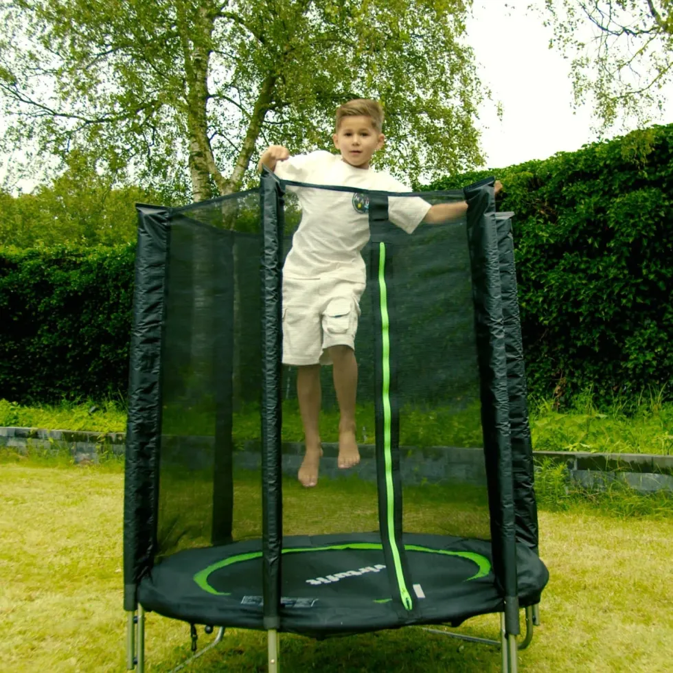 VirtuFit Kindertrampoline met Veiligheidsnet - Zwart - 140 cm