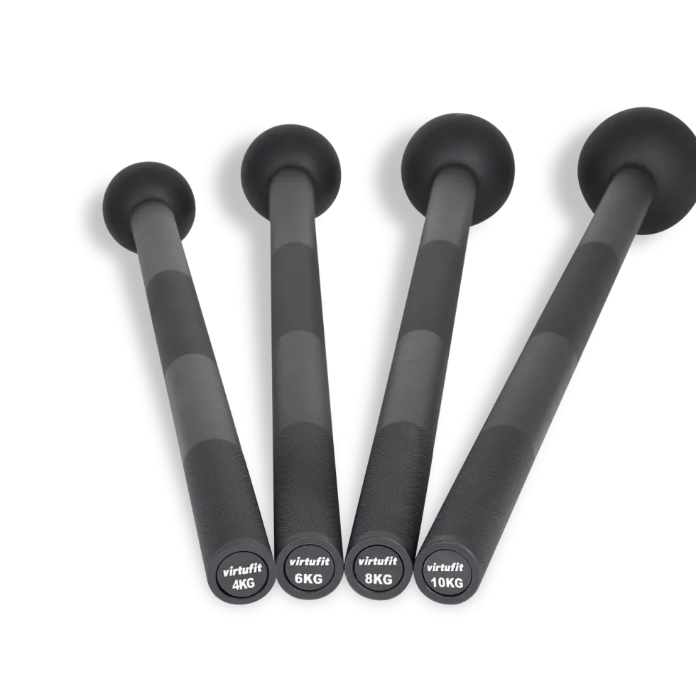 VirtuFit Macebell Set - Zwart - 4, 6, 8, 10 kg