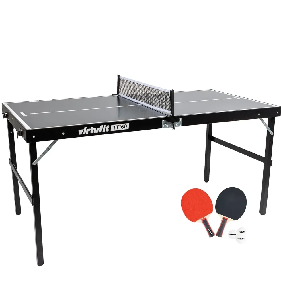 VirtuFit Mini Tafeltennistafel TT160 - Met 2 Batjes en 3 Ballen