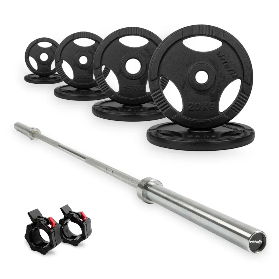 VirtuFit Olympische Gietijzeren Halterset - 120 kg