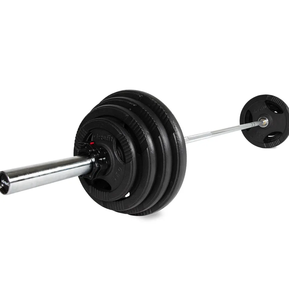 VirtuFit Olympische Gietijzeren Halterset - 120 kg